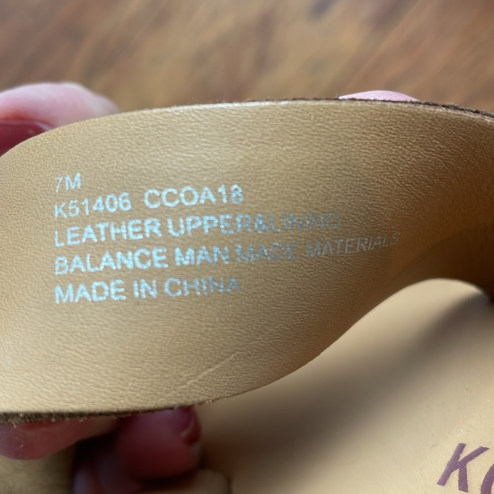 Kork Ease Women's Pine Tan Brown Leather Slide Sandals Shoe Size 7 - Picture 9 of 10
